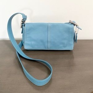 Vintage Coach Blue Crossbody Purse